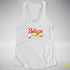 Believe Intersex Pride Flag Jingle Bell Racerback Tank - White